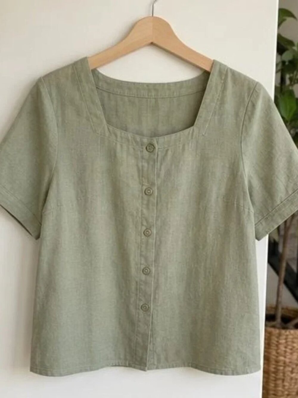 Sage Pleated Blouse